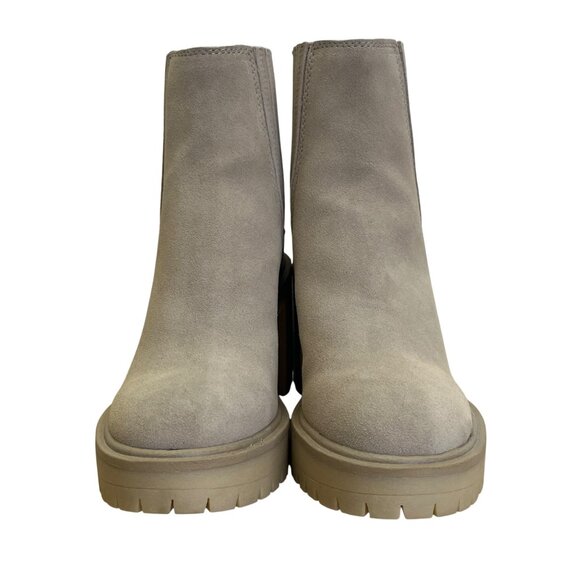 Vita Women’s Taupe Leather Chunky Heel Caster H20 Boots Size 8 - New - Picture 2 of 10